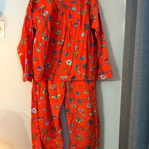 Anthropologie LyreBird long sleeve flannel pajama shirt and pants - Picture 7 of 10